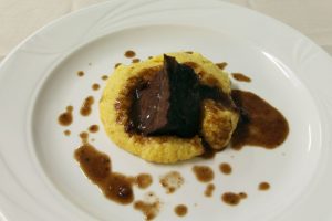 Guanciale con polenta "