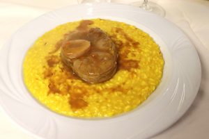 Risotto allo zafferano con ossobuco di vitello